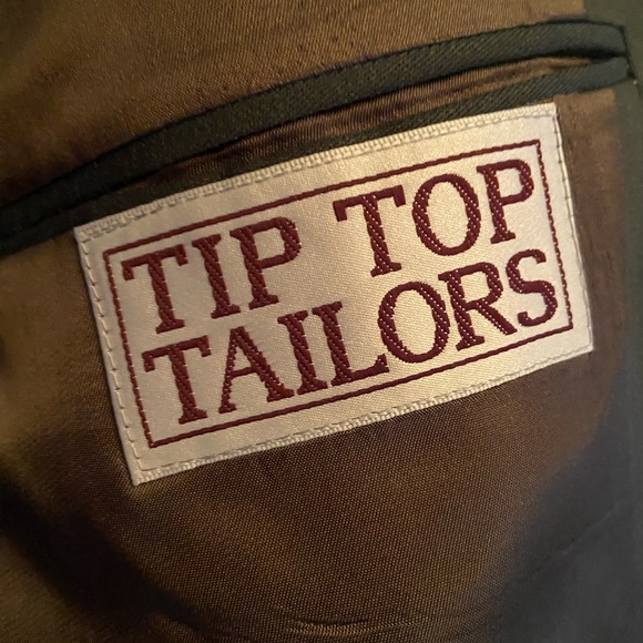 Tip Top Tailors Club International 100% wool double breasted suit jacket. Sz 40R - Picture 10 of 12